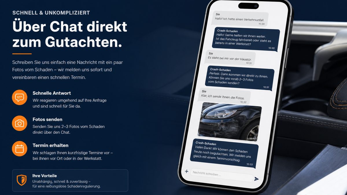 Schnelle Kontaktaufnahme per WhatsApp nach einem Verkehrsunfall